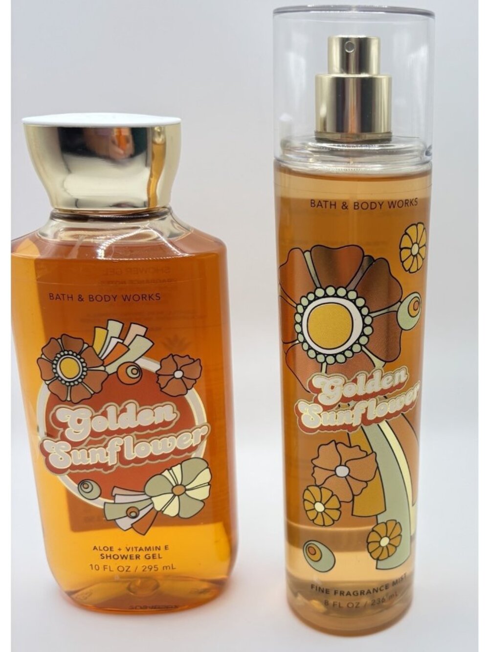 Bath & Body Works Golden Sunflower Fine Fragrance Mist & Shower Gel Set Retro - Picture 3 of 15